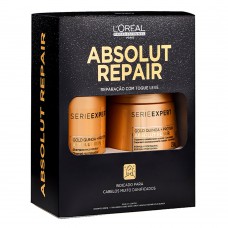 L'oréal Professionnel Absolut Repair Gold Quinoa + Protein Kit - Shampoo + Máscara Kit L'oréal Professionnel Absolut Repair Gold Quinoa + Protein Kit - Shampoo + Máscara Kit