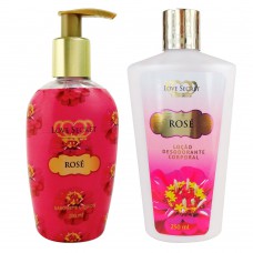 Love Secret Rose Kit - Loção Corporal + Sabonete Líquido Kit