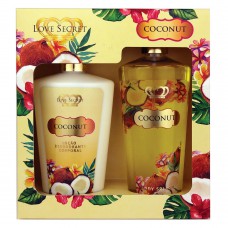 Love Secret Coconut Kit - Loção Corporal + Body Splash Kit