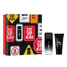 Carolina Herrera 212 Vip Black Kit – Edp 100ml  + Gel De Banho Kit