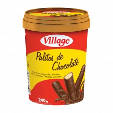 Biscoito Village Palitos De Chocolate pote De 240g Biscoito Village Palitos De Chocolate pote De 240g