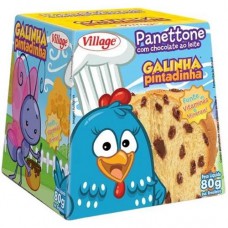 Mini Panetone Village Galinha Pintadinha Com Gotas De Chocolate 80g