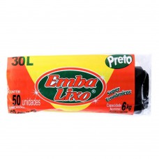 Saco Para Lixo Embalixo Super Econ Preto - 30 Litros - C/ 50 Sacos Saco Para Lixo Embalixo Super Econ Preto - 30 Litros - C/ 50 Sacos