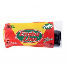 Saco Para Lixo Embalixo Super Econ Preto - 50 Litros - C/ 50 Sacos Saco Para Lixo Embalixo Super Econ Preto - 50 Litros - C/ 50 Sacos