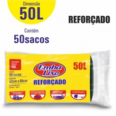Saco Para Lixo Embalixo ReforÇado - 50 Litros - C/ 50 Sacos Saco Para Lixo Embalixo ReforÇado - 50 Litros - C/ 50 Sacos