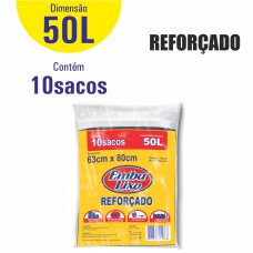 Saco Para Lixo Embalixo Almofada ReforÇado - 50 Litros - C/ 10 Sacos