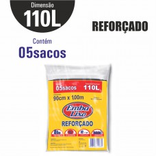 Saco Para Lixo Embalixo Almofada ReforÇado - 110 Litros - C/ 5 Sacos