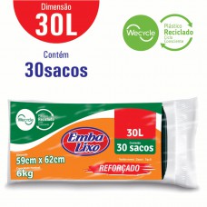 Saco Para Lixo Embalixo Wecycle ReforÇado Preto - 30 Litros - C/ 30 Sacos Saco Para Lixo Embalixo Wecycle ReforÇado Preto - 30 Litros - C/ 30 Sacos