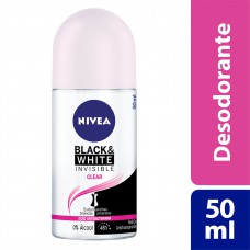 Desodorante Roll On Nivea For Black White Clear 50ml