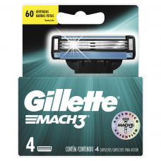 Carga Para Aparelho De Barbear Gillette Mach3 4 Unidades