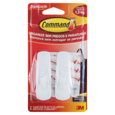 Gancho Com Adesivo 3m Command Médio Gancho Com Adesivo 3m Command Médio