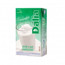 Leite Longa Vida Semi Desnatado DÁlia 1 Litro