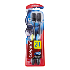 Escova Dental Colgate 360 Black Macia 2un Promo Leve 2 Pague 1