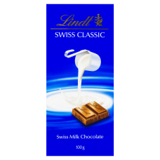Chocolate Suíço Ao Leite Lindt Swiss Classic Barra 100g