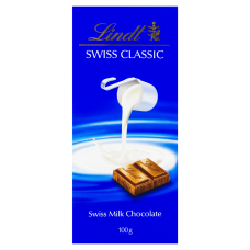 Chocolate Suíço Ao Leite Lindt Swiss Classic Barra 100g Chocolate Suíço Ao Leite Lindt Swiss Classic Barra 100g