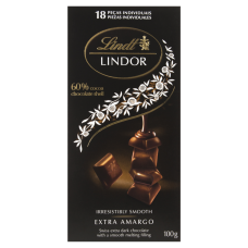 Chocolate Suíço Amargo Com Recheio Cremoso Lindt Lindor Barra 100g