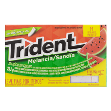 Goma De Mascar Sabor Melancia Trident 25,2g Com 14 Unidades Goma De Mascar Sabor Melancia Trident 25,2g Com 14 Unidades