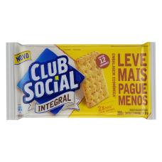 Biscoito Club Social Integral Tradicional Pacote Com 12 Unidades De 24g Cada