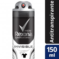 Desodorante Antitranspirante Aerosol Rexona Men Invisible 150ml