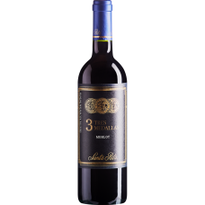 Vinho Chileno Tinto Merlot Três Medallas Santa Rita Garrafa 750ml Vinho Chileno Tinto Merlot Três Medallas Santa Rita Garrafa 750ml