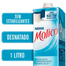 Leite Longa Vida Desnatado Fonte De Vitaminas A E D Molico NestlÉ 1 Litro