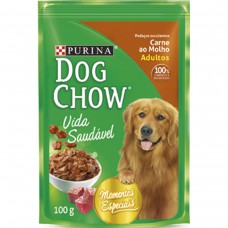 Alimento Para Cães Dog Chow Carne Ao Molho Sachê 100g
