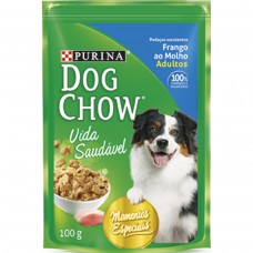 Alimento Para Cães Dog Chow Adultos Frango Ao Molho Sachê 100g Alimento Para Cães Dog Chow Adultos Frango Ao Molho Sachê 100g