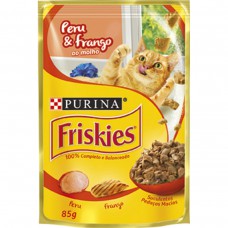 Petiscos Friskies Peru E Frango Ao Molho Sachê 85g Petiscos Friskies Peru E Frango Ao Molho Sachê 85g