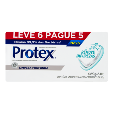 Sabonete Barra Antibacteriano Protex Limpeza Profunda 85g Promo Leve 6 Pague 5