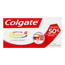 Creme Dental Colgate Total 12 Clean Mint 90g Promo 2 Un Com 25% De Desconto