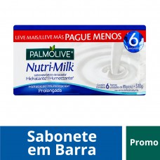 Sabonete Barra Hidratante Palmolive Nutrimilk 90g Promo Leve 6 Pague 5
