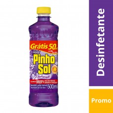 Desinfetante Uso Geral Lavanda Pinho Sol Leve 500ml Pague 450ml
