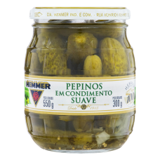 Pepino Condimentado Suave Hemmer Vidro 300g