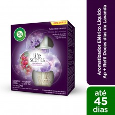 Odorizador De Ambientes Bom Ar Air Wick Life Scents Lavanda Aparelho Elétrico Grátis Refil 16ml