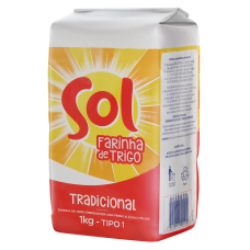 Farinha De Trigo Tradicional Sol Pacote 1kg
