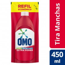 Refil Tira Manchas Líquido Omo Roupas Brancas E Coloridas 450ml