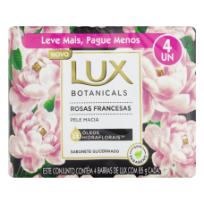 Sabonete Em Barra Lux  Rosas Francesas 85g - 4 Unidades