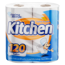 Toalha De Papel Branca Kitchen Com 2 Unidades