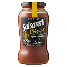 Molho De Tomate Pronto Clássico Salsaretti Vidro 500g