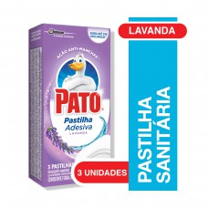Desodorizador De Sanitário Pato Pastilha Adesiva Lavanda Com 3 Unidades
