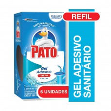 Desodorizador De Sanitário Pato Gel Adesivo Marine Refil 38g Com 6 Unidades