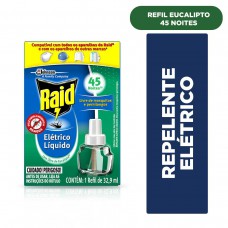 Inseticida Elétrico Raid 45 Noites Com Óleo De Eucalipto Refil 32,9ml