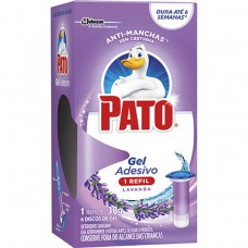 Desodorizador De Sanitário Pato Gel Adesivo Lavanda Refil 38g Com 6 Unidades