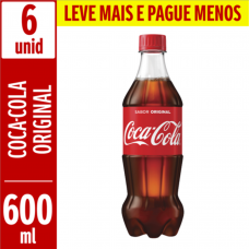 Refrigerante Coca Cola Leve Mais Pague Menos Garrafa 600ml Com 6 Unidades