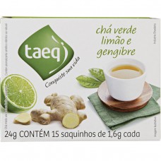 Chá Verde Limão E Gengibre Taeq 24g Com 15 Saquinhos Chá Verde Limão E Gengibre Taeq 24g Com 15 Saquinhos