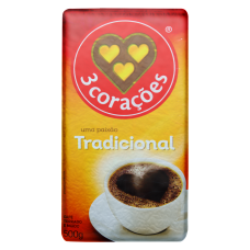Café à Vácuo Torrado E Moído Tradicional 3 CoraÇÕes Caixa 500g Café à Vácuo Torrado E Moído Tradicional 3 CoraÇÕes Caixa 500g