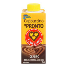 Bebida Láctea Uht Cappuccino Classic 3 Corações Caixa 190ml