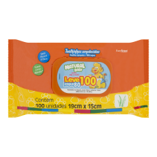Lenços Umedecidos Natural Baby Wipes Pacote Leve 100 Pague 80 Unidades