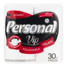 Papel Higiênico Folha Dupla Neutro Personal Vip Pacote Com 4 Unidades Papel Higiênico Folha Dupla Neutro Personal Vip Pacote Com 4 Unidades