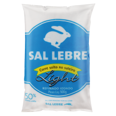 Sal Refinado Light Lebre Pacote 500g
